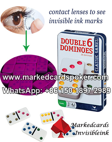 contact lenses to see invisible ink domino