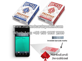 Fournier Bicycle Prestige Barcode Marked Cards for Phone Poker Analyzer