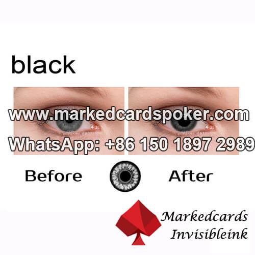 Black Eyes Contact Lenses That Can See Invisible Ink Marked Cards