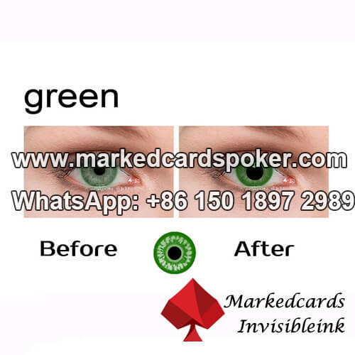 Green Eyes Infrared Contact Lenses For Playing Cards