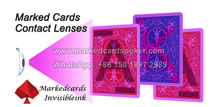 invisible ink marked cards with contact lenses