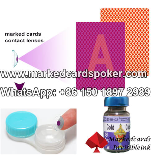 landheer zij is marmeren Invisible Ink Contact Lenses for Marked Playing Cards