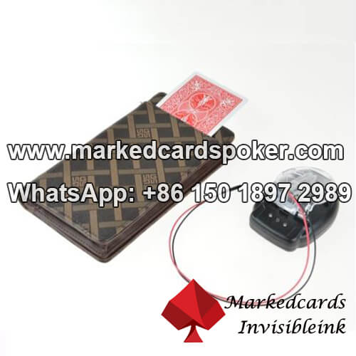 Leather Wallet Cards Exchanger Poker Device