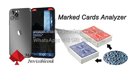 invisible ink marked decks with barcode marked cards analyzer