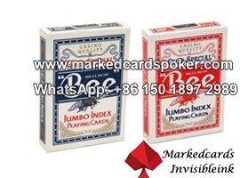 Special Bee No.77 Jumbo Index Red Playing Cards